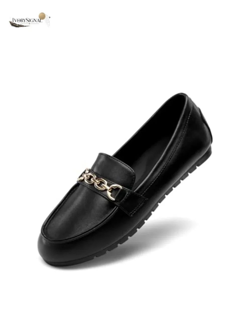 Women's Faux Leather Slip On Loafers Flat Shoes Comfortable